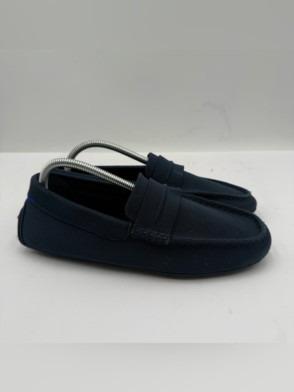 B57 Rothy’s Men's Navy Blue Textile Drivers Loafers Size 9.5